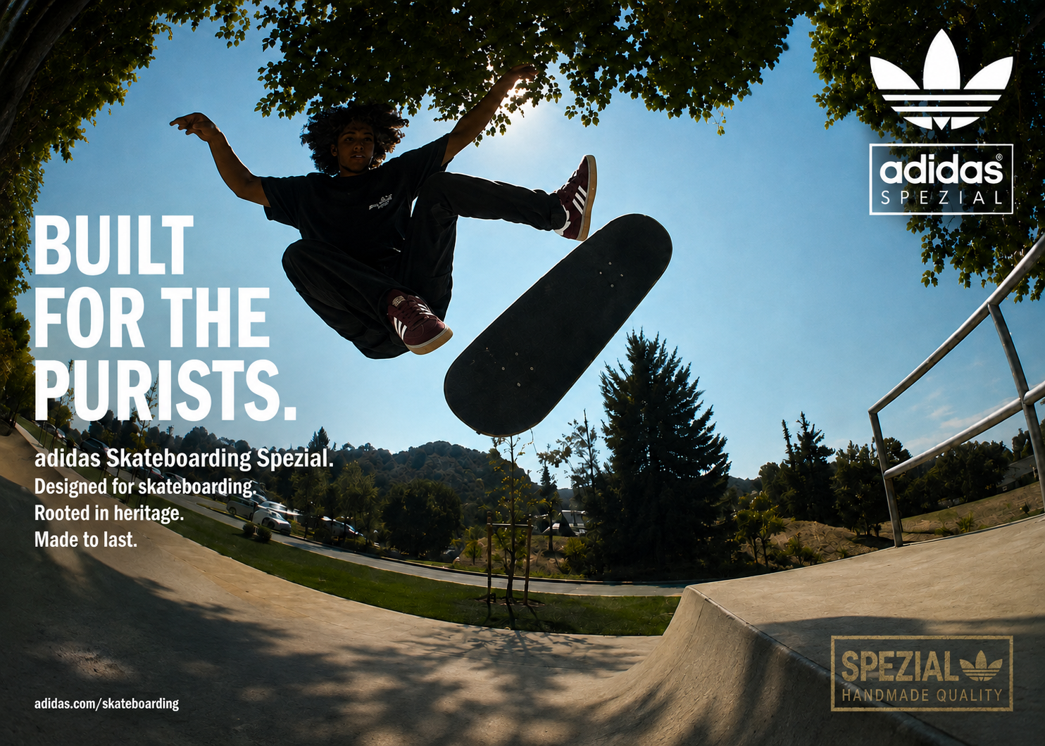 Xavier Ryan performing an aerial skateboard trick at a skatepark